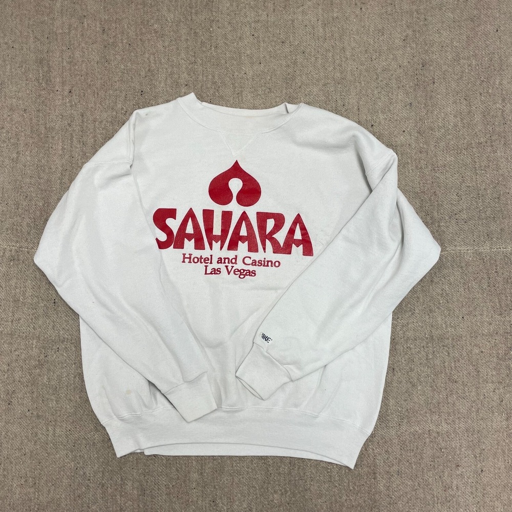 vintage Sahara Las Vegas‎ sweatshirt mens XL white 1990s long sleeve